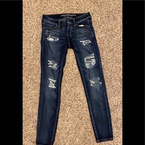 American Eagle Super Stretch Distressed Jean